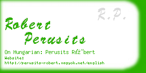 robert perusits business card